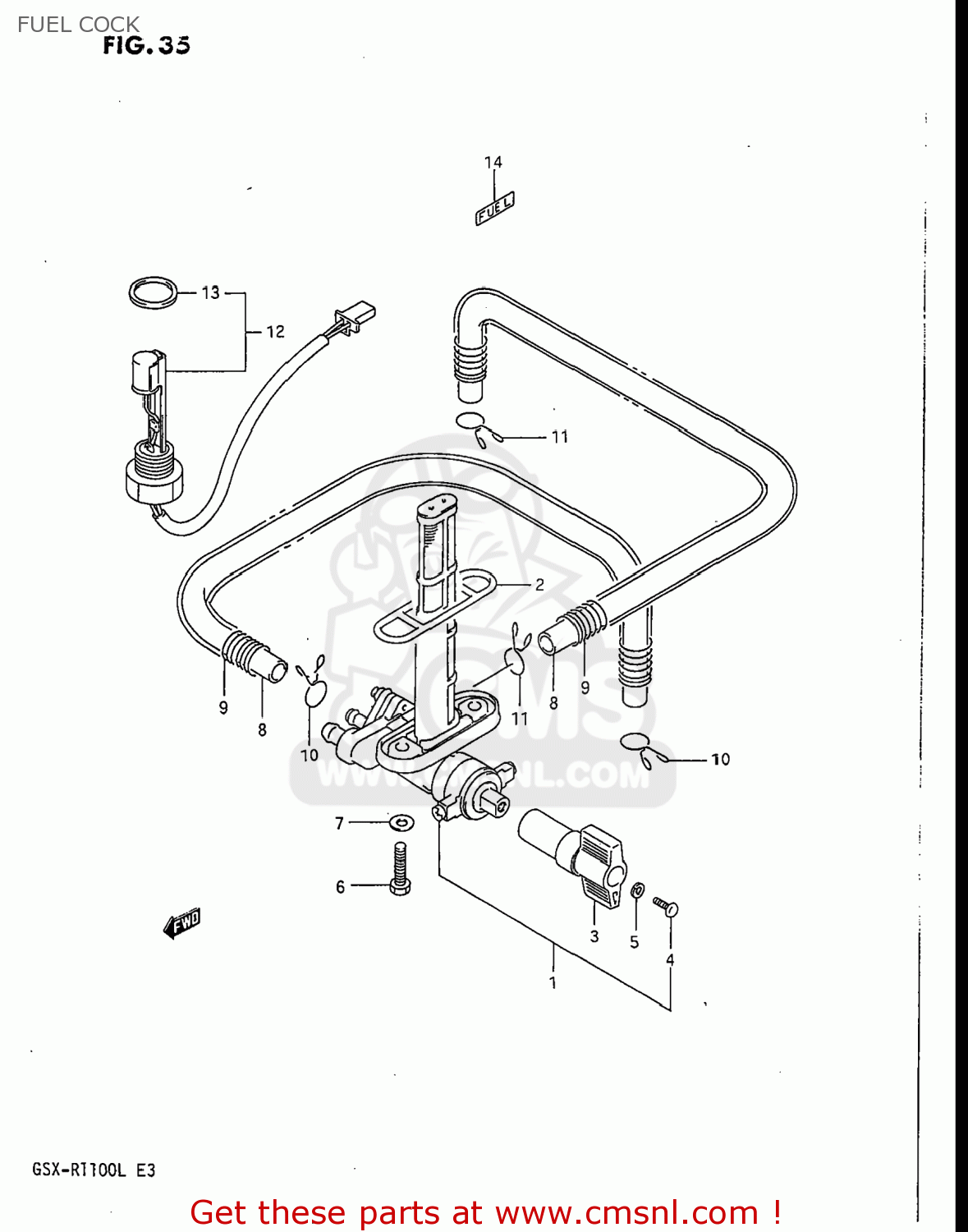 FUEL COCK GSXR1100 1989 (K) USA (E03)