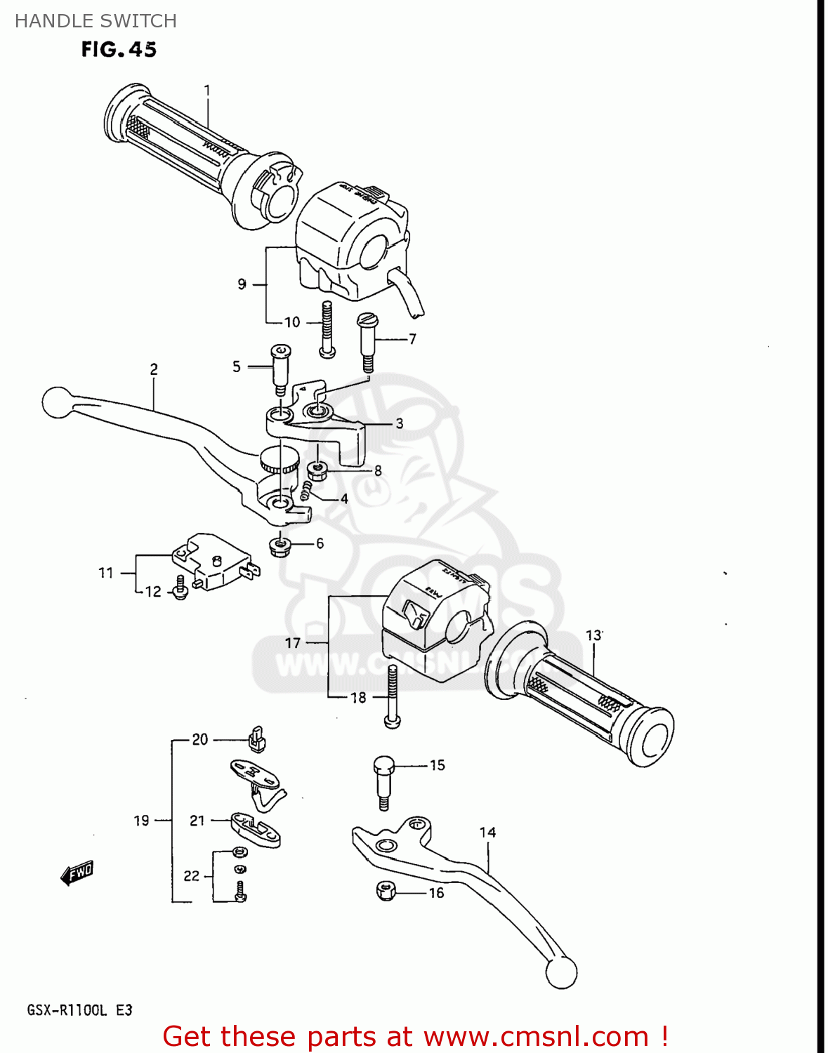 HANDLE SWITCH GSXR1100 1989 (K) USA (E03)