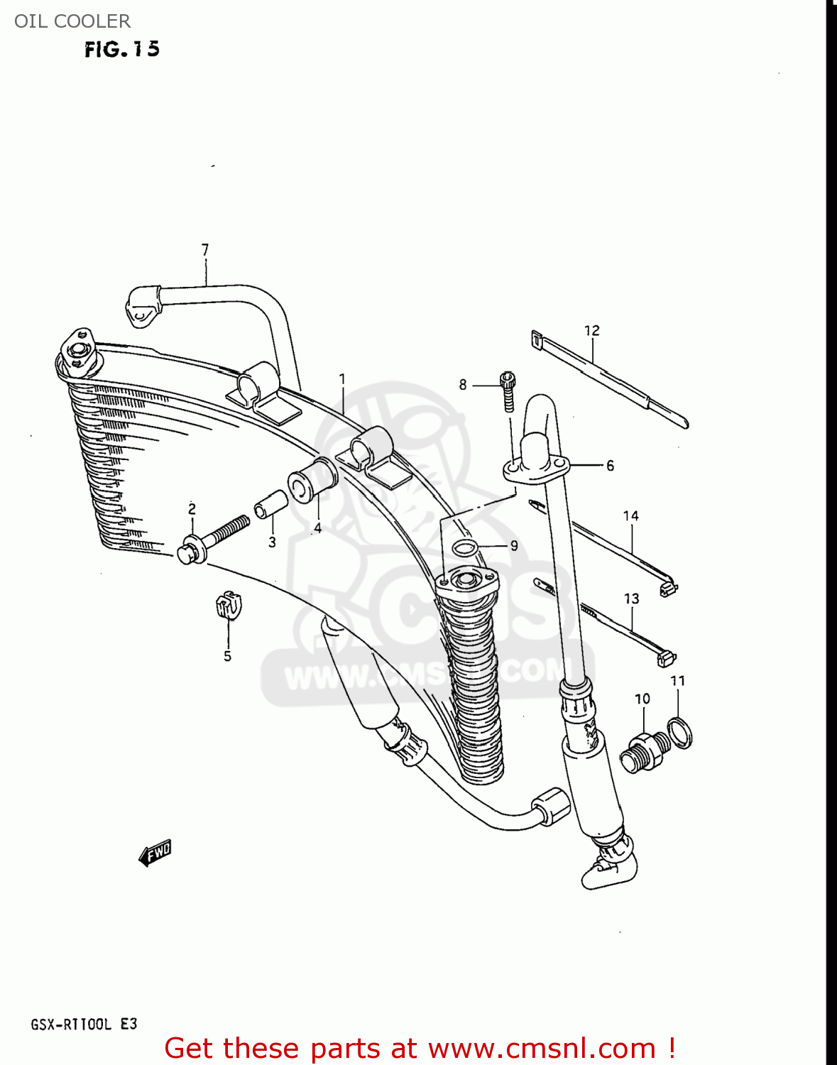 OIL COOLER GSXR1100 1989 (K) USA (E03)