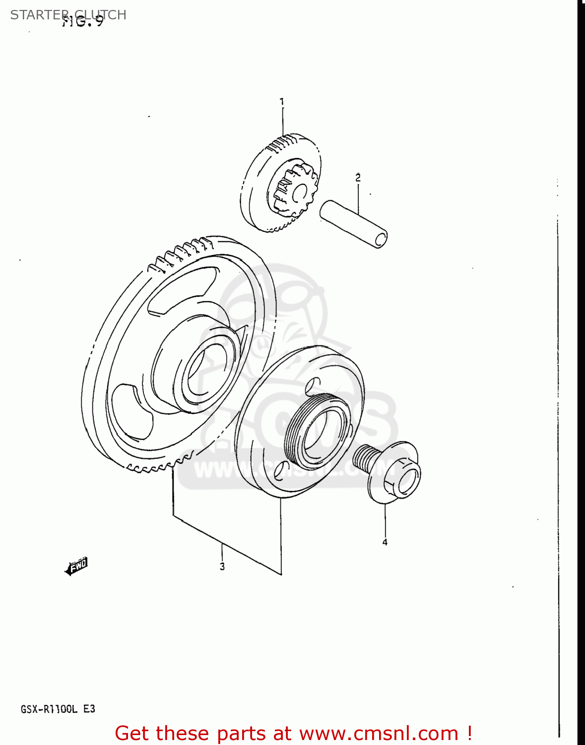 STARTER CLUTCH GSXR1100 1989 (K) USA (E03)