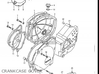 CRANKCASE COVER - GSXR1100 1989 (K) USA (E03)