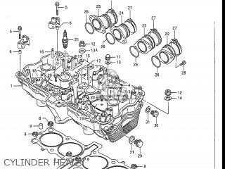 CYLINDER HEAD - GSXR1100 1989 (K) USA (E03)