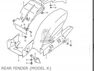 REAR FENDER (MODEL K) - GSXR1100 1989 (K) USA (E03)