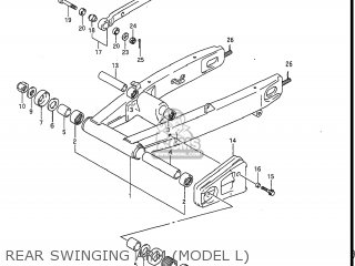 REAR SWINGING ARM (MODEL L) - GSXR1100 1989 (K) USA (E03)