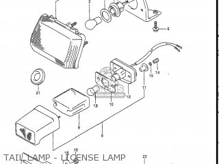 TAIL LAMP - LICENSE LAMP - GSXR1100 1989 (K) USA (E03)