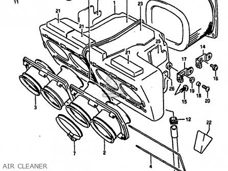 AIR CLEANER - GSXR1100 1990 (L) (E01 E02 E04 15 16 17 18 21 22 24 25 34 39 53)