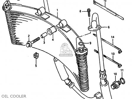 OIL COOLER - GSXR1100 1990 (L) (E01 E02 E04 15 16 17 18 21 22 24 25 34 39 53)