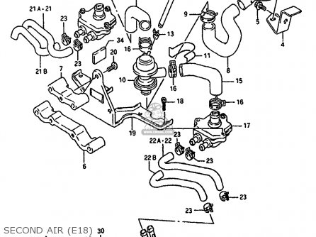 SECOND AIR (E18) - GSXR1100 1990 (L) (E01 E02 E04 15 16 17 18 21 22 24 25 34 39 53)