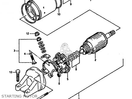 STARTING MOTOR - GSXR1100 1990 (L) (E01 E02 E04 15 16 17 18 21 22 24 25 34 39 53)