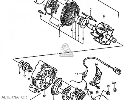 ALTERNATOR - GSXR1100 1990 (L) (E01 E02 E04 15 16 17 18 21 22 24 25 34 39 53)