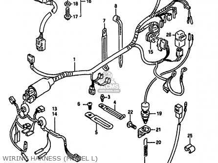 WIRING HARNESS (MODEL L) - GSXR1100 1990 (L) (E01 E02 E04 15 16 17 18 21 22 24 25 34 39 53)
