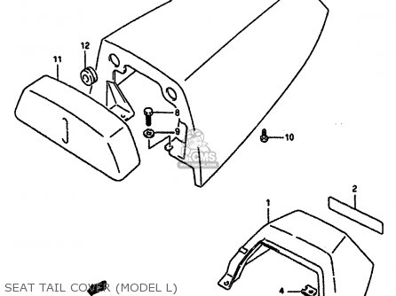 SEAT TAIL COVER (MODEL L) - GSXR1100 1990 (L) (E01 E02 E04 15 16 17 18 21 22 24 25 34 39 53)