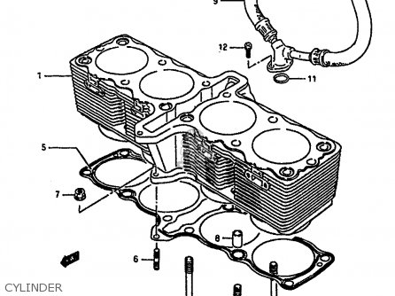CYLINDER - GSXR1100 1990 (L) (E01 E02 E04 15 16 17 18 21 22 24 25 34 39 53)