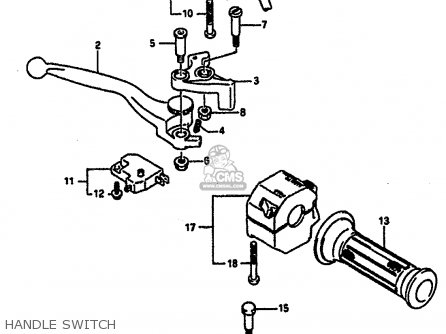 HANDLE SWITCH - GSXR1100 1990 (L) (E01 E02 E04 15 16 17 18 21 22 24 25 34 39 53)