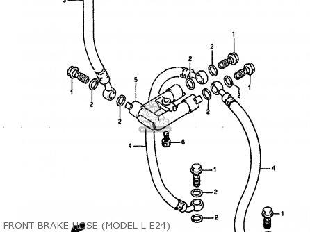 FRONT BRAKE HOSE (MODEL L E24) - GSXR1100 1990 (L) (E01 E02 E04 15 16 17 18 21 22 24 25 34 39 53)