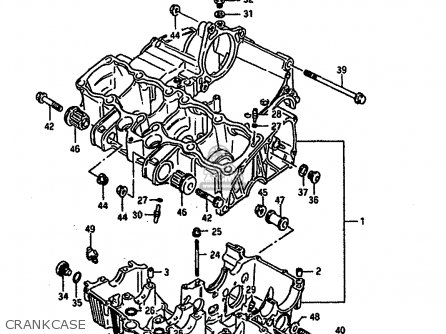 CRANKCASE - GSXR1100 1990 (L) (E01 E02 E04 15 16 17 18 21 22 24 25 34 39 53)