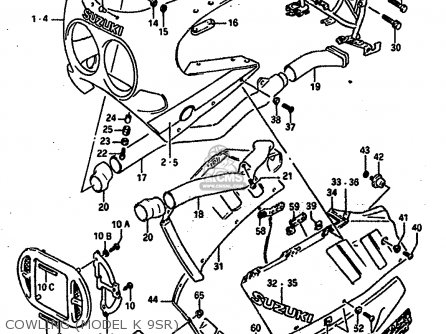 COWLING (MODEL K 9SR) - GSXR1100 1990 (L) (E01 E02 E04 15 16 17 18 21 22 24 25 34 39 53)