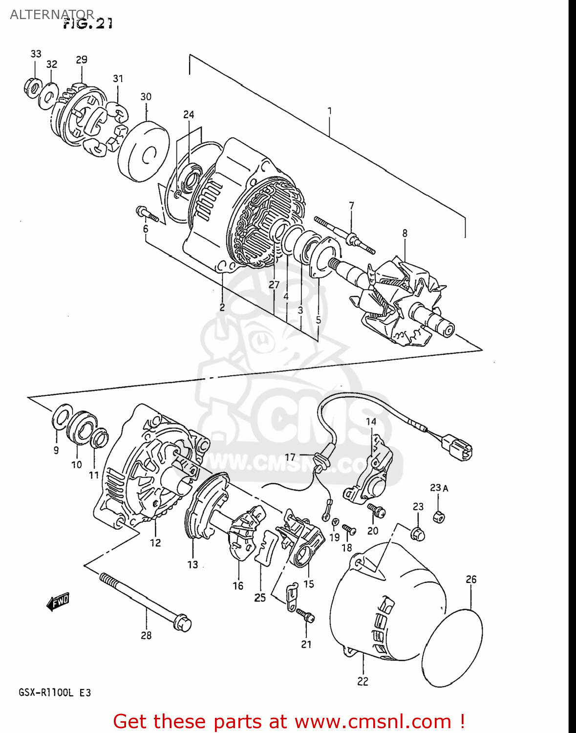 ALTERNATOR GSXR1100 1990 (L) USA (E03)