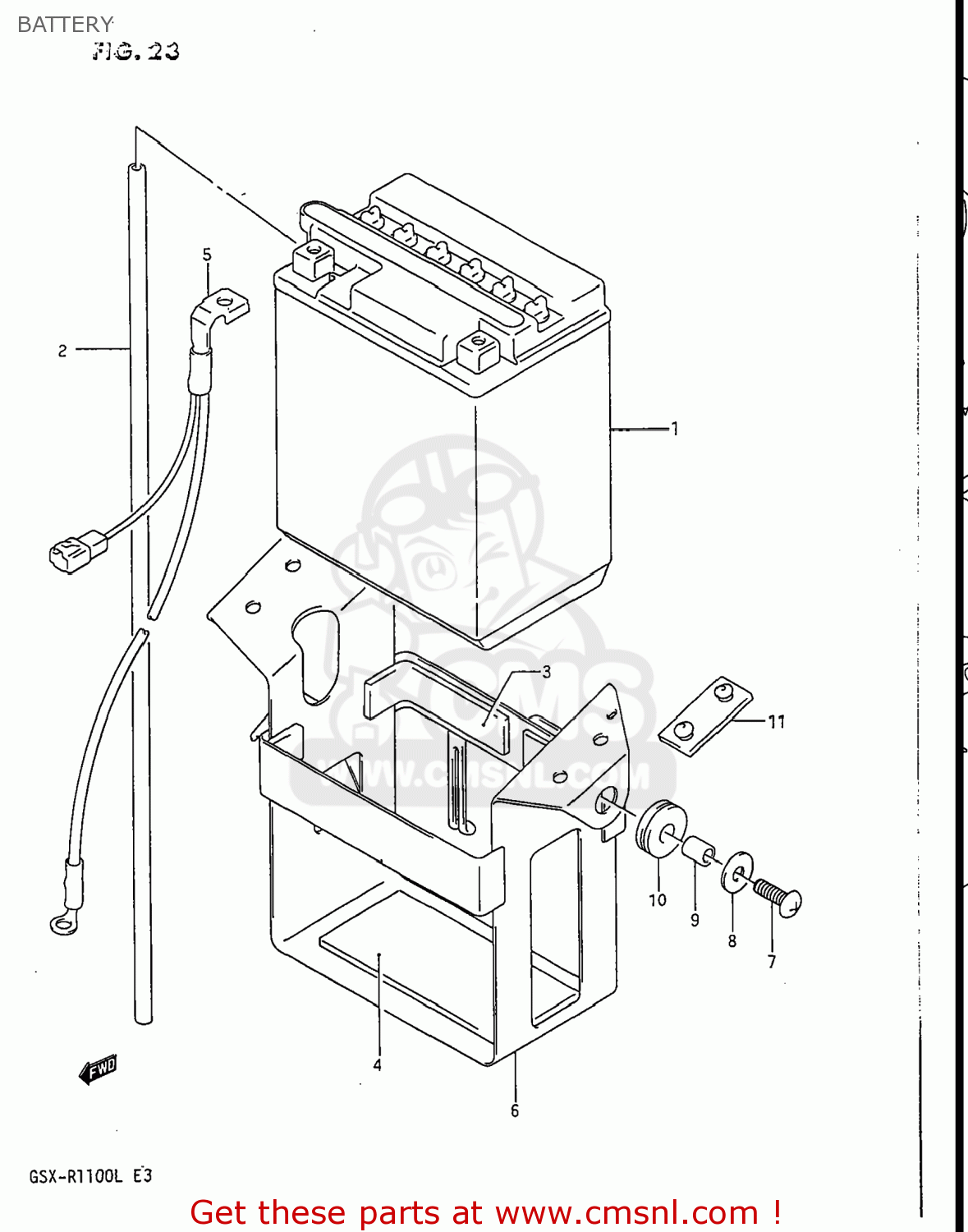 BATTERY GSXR1100 1990 (L) USA (E03)