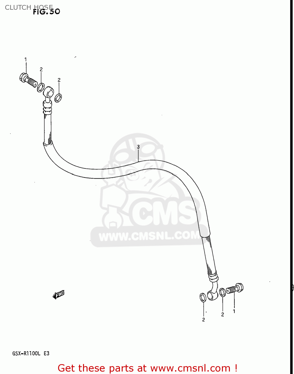 CLUTCH HOSE GSXR1100 1990 (L) USA (E03)