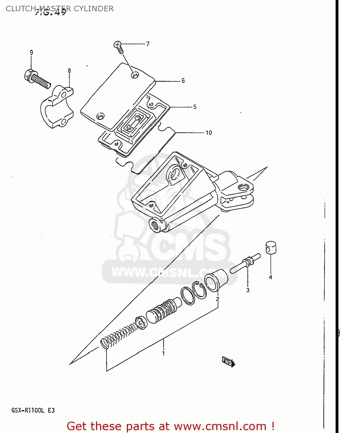 CLUTCH MASTER CYLINDER GSXR1100 1990 (L) USA (E03)