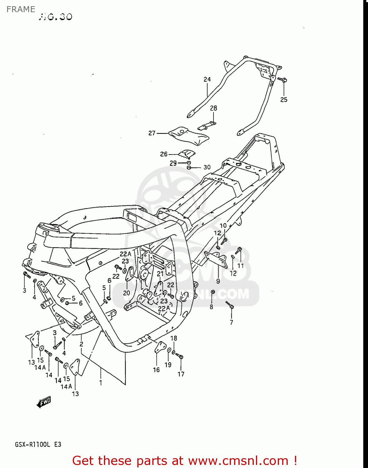 FRAME GSXR1100 1990 (L) USA (E03)
