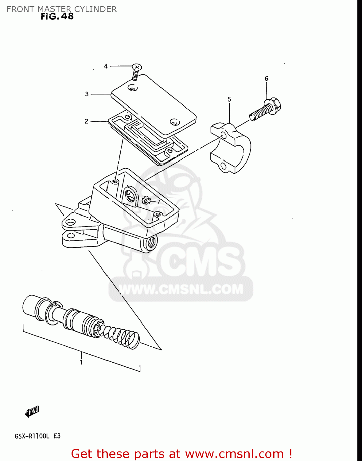 FRONT MASTER CYLINDER GSXR1100 1990 (L) USA (E03)