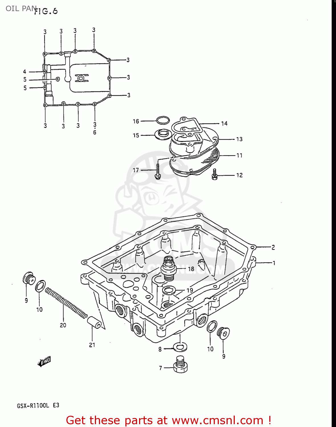 OIL PAN GSXR1100 1990 (L) USA (E03)