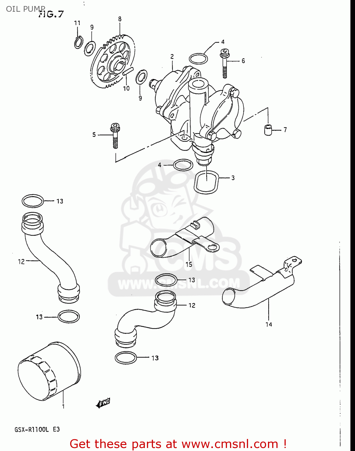 OIL PUMP GSXR1100 1990 (L) USA (E03)