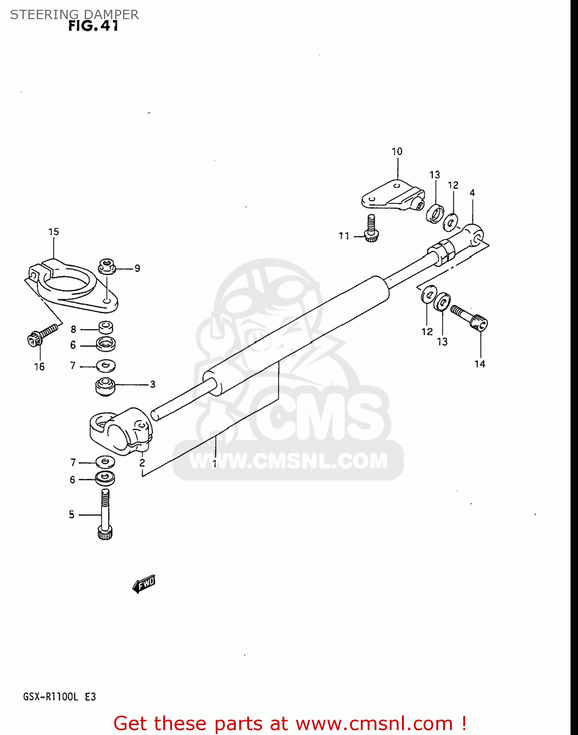STEERING DAMPER GSXR1100 1990 (L) USA (E03)