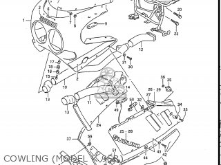 COWLING (MODEL K 9SR) - GSXR1100 1990 (L) USA (E03)