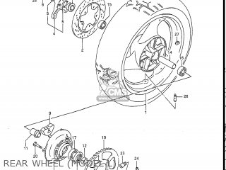 REAR WHEEL (MODEL L) - GSXR1100 1990 (L) USA (E03)