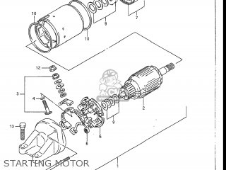STARTING MOTOR - GSXR1100 1990 (L) USA (E03)