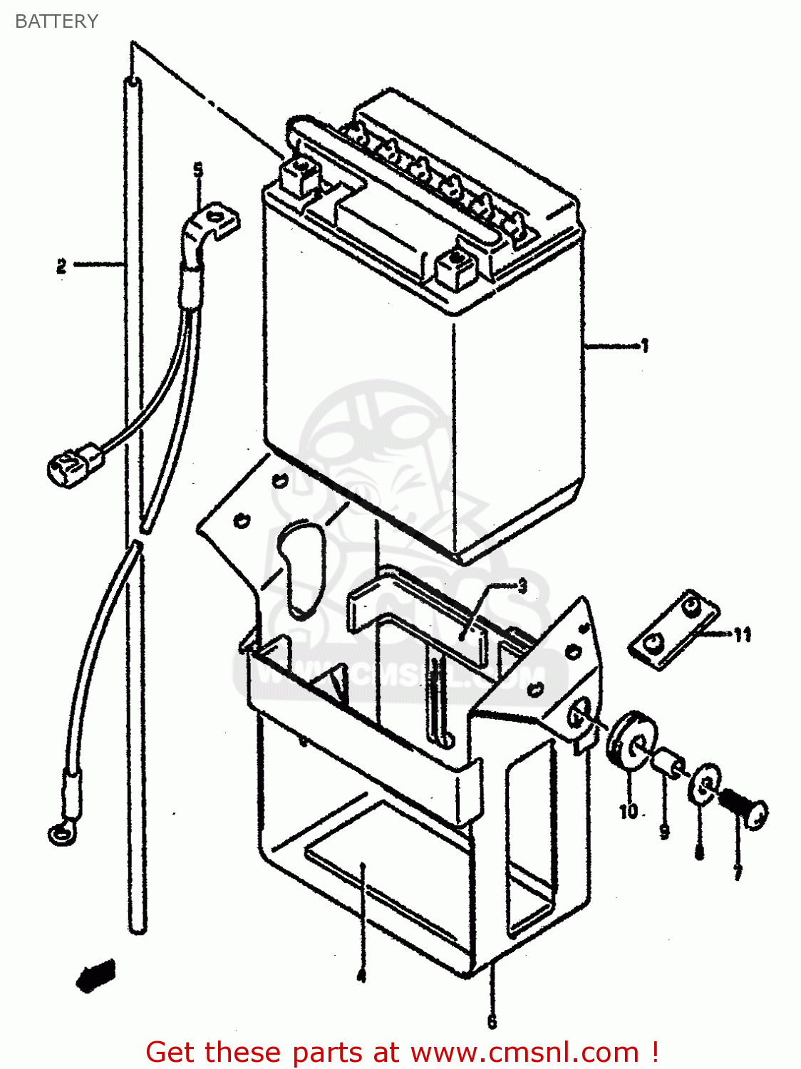 BATTERY GSXR1100 1991 (M) (E01 E02 E04 15 16 17 18 21 22 24 25 34 39 53)