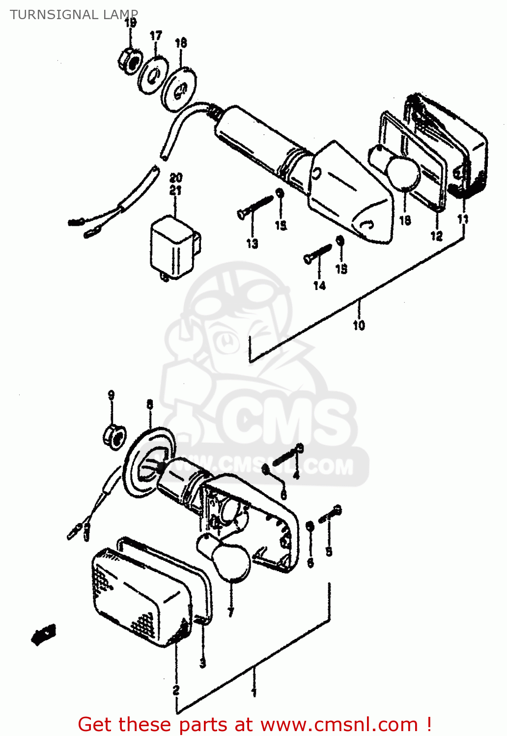 TURNSIGNAL LAMP GSXR1100 1991 (M) (E01 E02 E04 15 16 17 18 21 22 24 25 34 39 53)