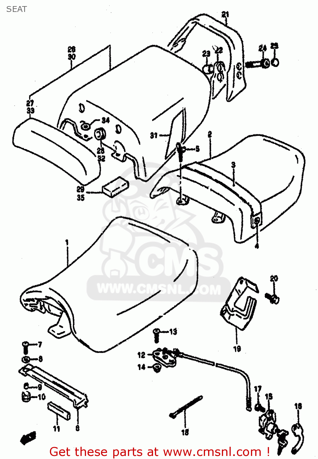 SEAT GSXR1100 1991 (M) (E01 E02 E04 15 16 17 18 21 22 24 25 34 39 53)