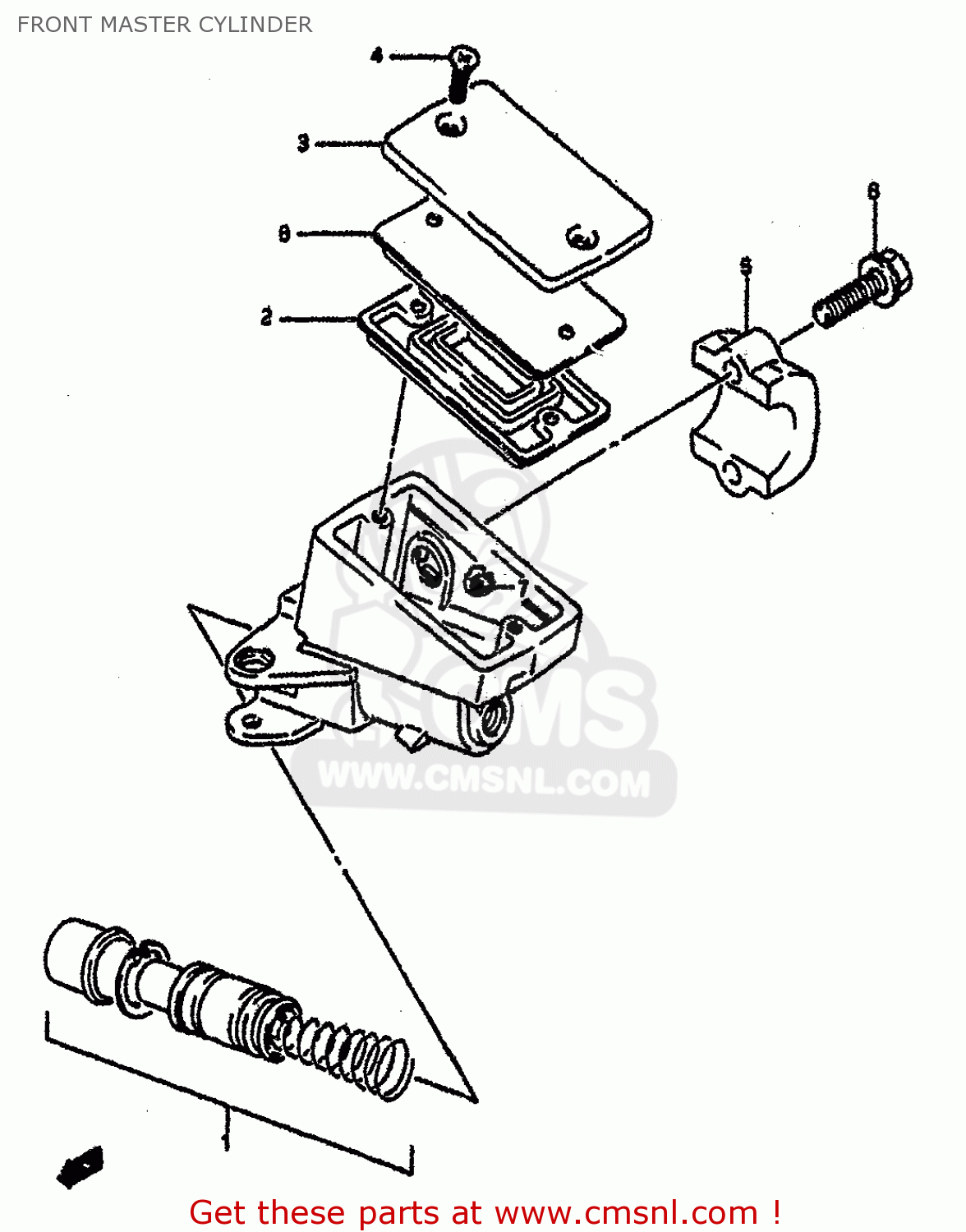 FRONT MASTER CYLINDER GSXR1100 1991 (M) (E01 E02 E04 15 16 17 18 21 22 24 25 34 39 53)