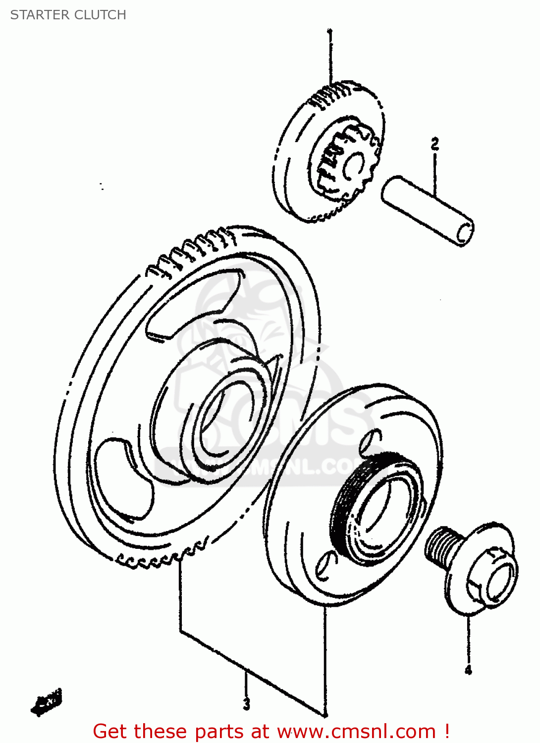 STARTER CLUTCH GSXR1100 1991 (M) (E01 E02 E04 15 16 17 18 21 22 24 25 34 39 53)
