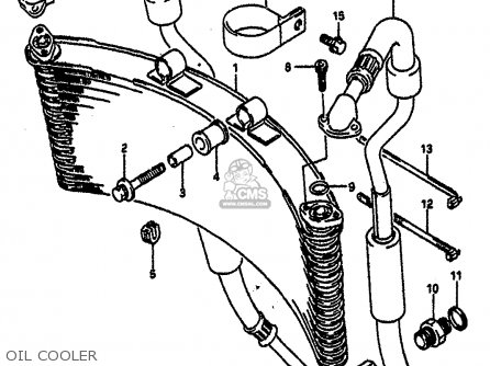 OIL COOLER - GSXR1100 1991 (M) (E01 E02 E04 15 16 17 18 21 22 24 25 34 39 53)