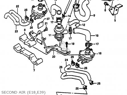 SECOND AIR (E18,E39) - GSXR1100 1991 (M) (E01 E02 E04 15 16 17 18 21 22 24 25 34 39 53)