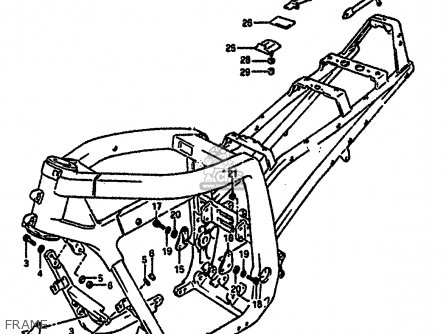 FRAME - GSXR1100 1991 (M) (E01 E02 E04 15 16 17 18 21 22 24 25 34 39 53)