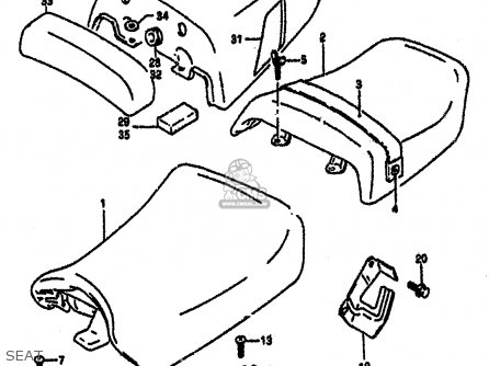SEAT - GSXR1100 1991 (M) (E01 E02 E04 15 16 17 18 21 22 24 25 34 39 53)