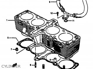 CYLINDER - GSXR1100 1991 (M) (E01 E02 E04 15 16 17 18 21 22 24 25 34 39 53)