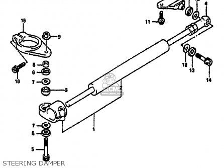 STEERING DAMPER - GSXR1100 1991 (M) (E01 E02 E04 15 16 17 18 21 22 24 25 34 39 53)