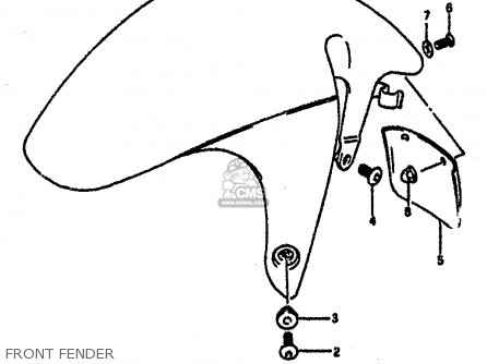 FRONT FENDER - GSXR1100 1991 (M) (E01 E02 E04 15 16 17 18 21 22 24 25 34 39 53)