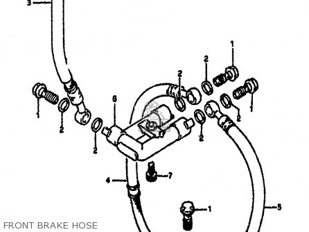 FRONT BRAKE HOSE - GSXR1100 1991 (M) (E01 E02 E04 15 16 17 18 21 22 24 25 34 39 53)