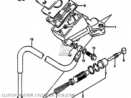 CLUTCH MASTER CYLINDER (E18,E39E - GSXR1100 1991 (M) (E01 E02 E04 15 16 17 18 21 22 24 25 34 39 53)