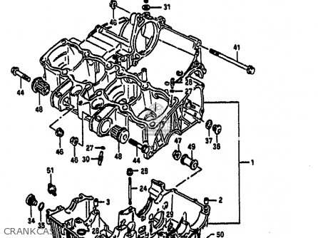 CRANKCASE - GSXR1100 1991 (M) (E01 E02 E04 15 16 17 18 21 22 24 25 34 39 53)