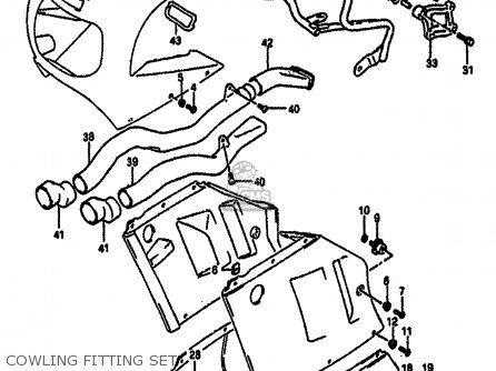 COWLING FITTING SET - GSXR1100 1991 (M) (E01 E02 E04 15 16 17 18 21 22 24 25 34 39 53)