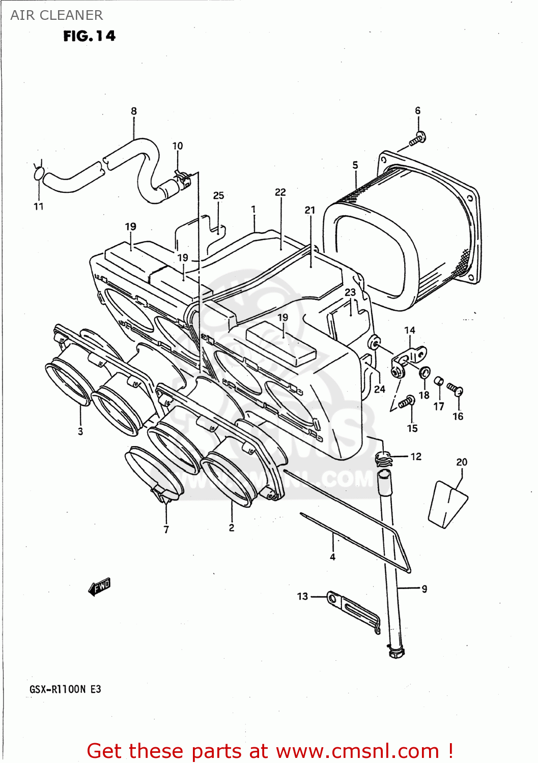 AIR CLEANER GSXR1100 1991 (M) USA (E03)